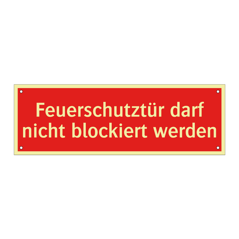 Feuerschutztür darf nicht blockiert werden