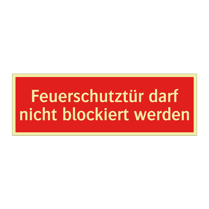 Feuerschutztür darf nicht blockiert werden