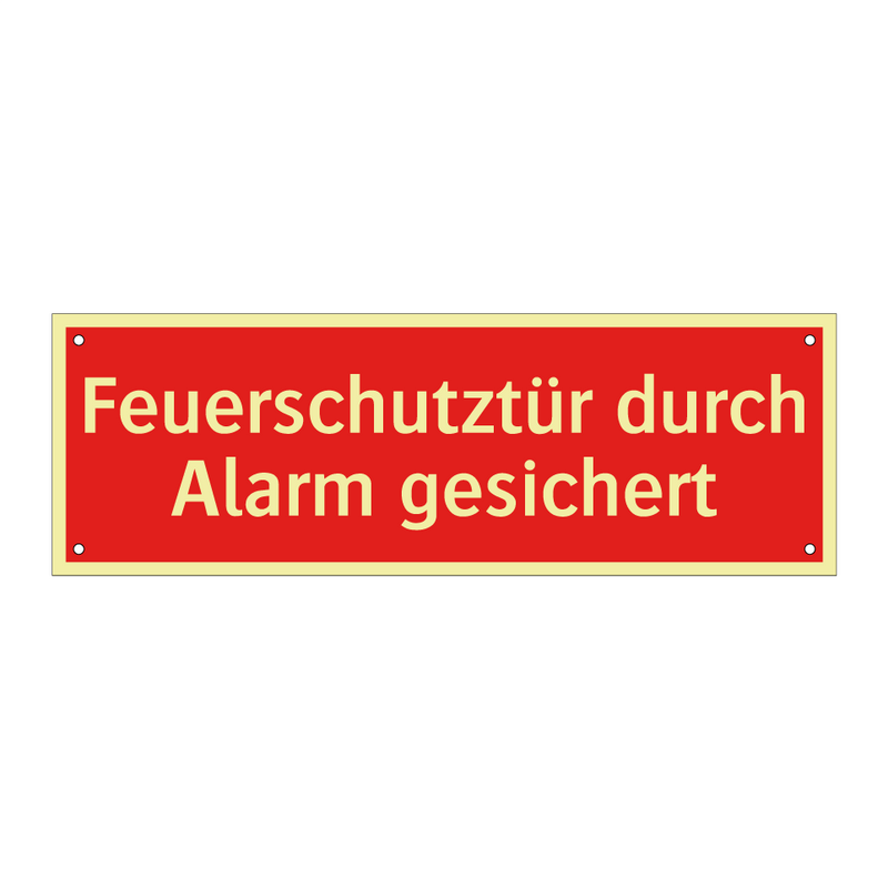 Feuerschutztür durch Alarm gesichert