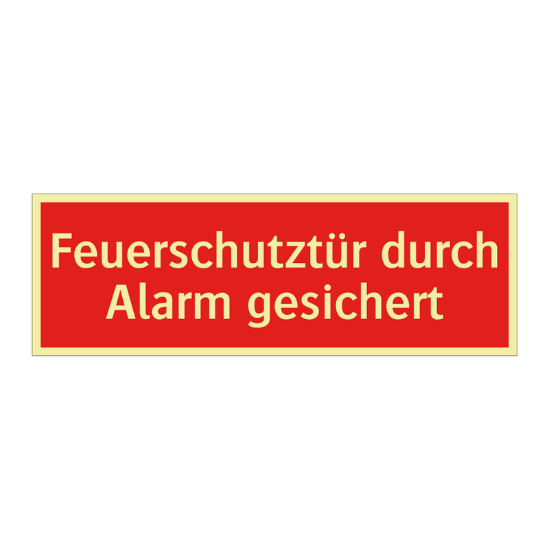 Feuerschutztür durch Alarm gesichert