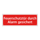 Feuerschutztür durch Alarm gesichert
