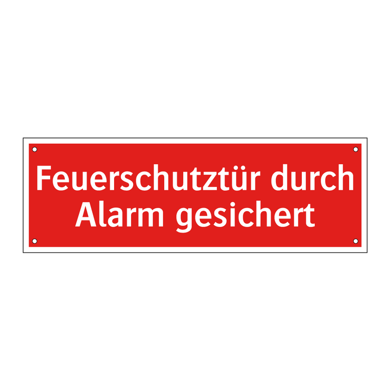 Feuerschutztür durch Alarm gesichert