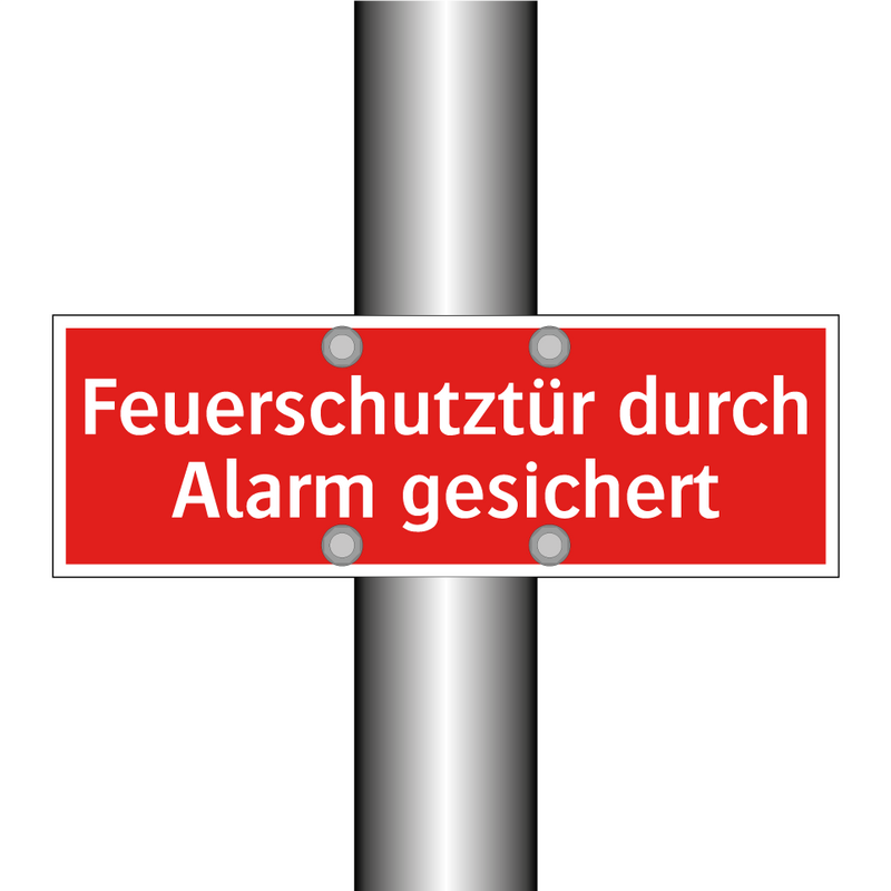 Feuerschutztür durch Alarm gesichert