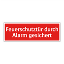 Feuerschutztür durch Alarm gesichert