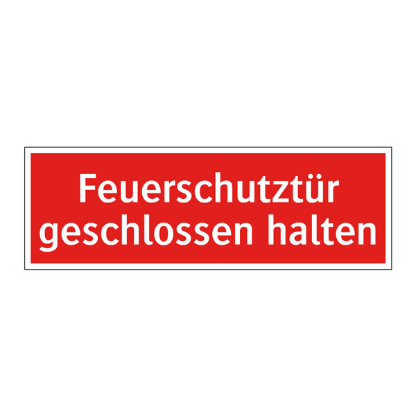 Feuerschutztür geschlossen halten