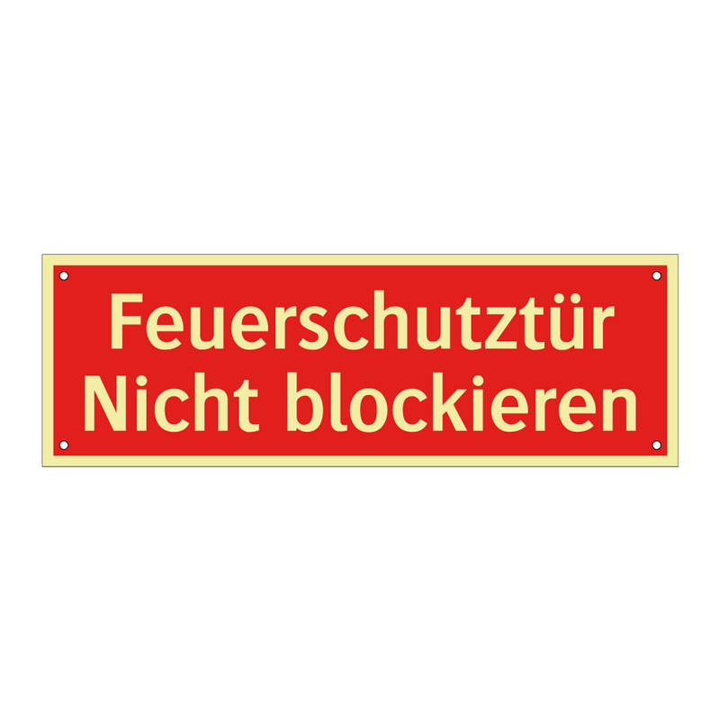 Feuerschutztür Nicht blockieren