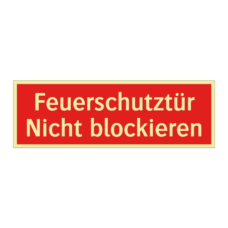 Feuerschutztür Nicht blockieren