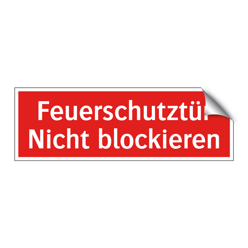 Feuerschutztür Nicht blockieren