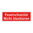 Feuerschutztür Nicht blockieren