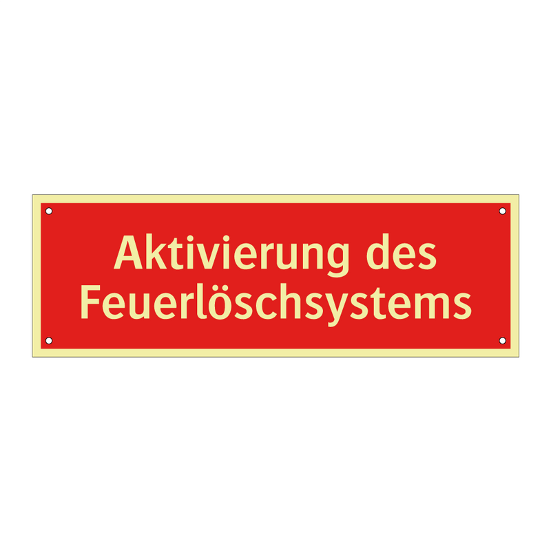 Aktivierung des Feuerlöschsystems