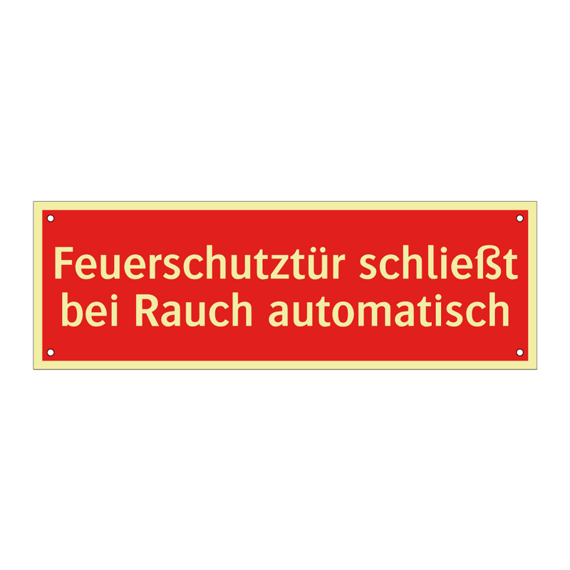 Feuerschutztür schließt bei Rauch automatisch