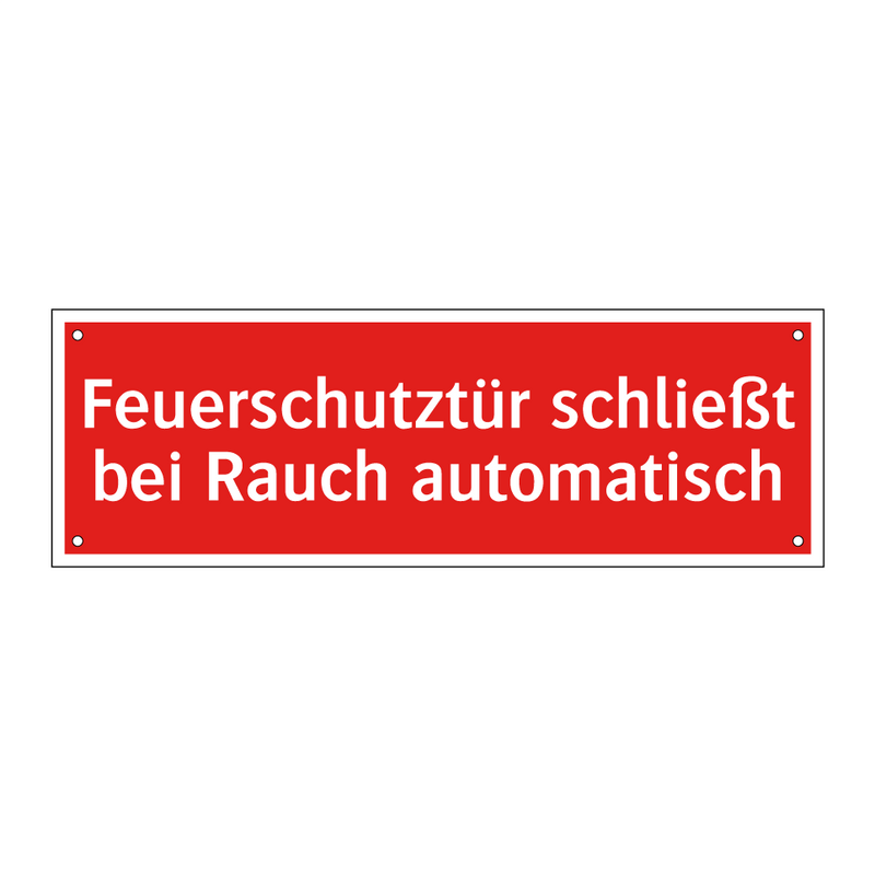 Feuerschutztür schließt bei Rauch automatisch
