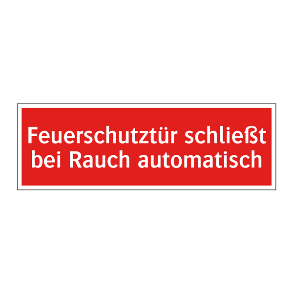 Feuerschutztür schließt bei Rauch automatisch