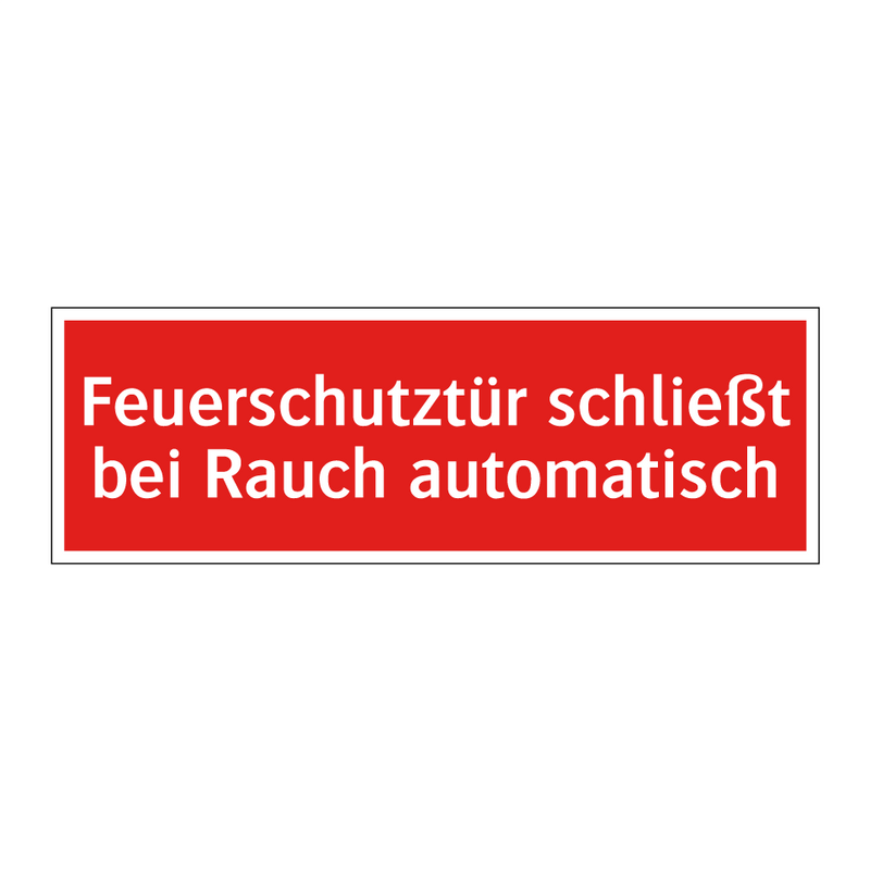 Feuerschutztür schließt bei Rauch automatisch