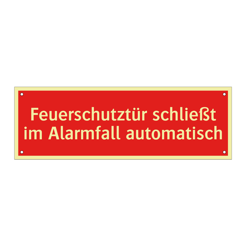 Feuerschutztür schließt im Alarmfall automatisch