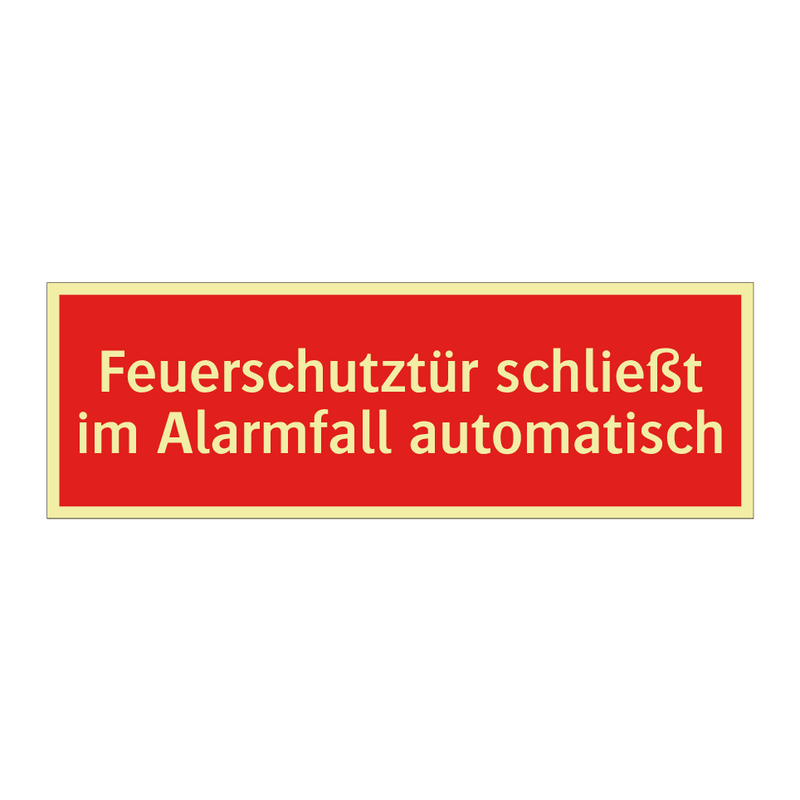 Feuerschutztür schließt im Alarmfall automatisch