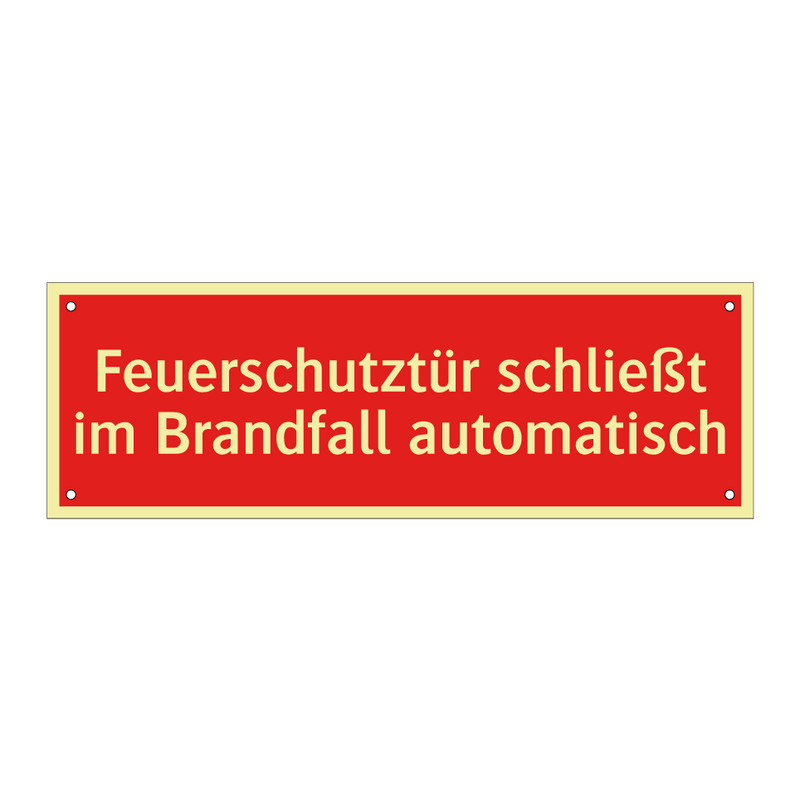 Feuerschutztür schließt im Brandfall automatisch