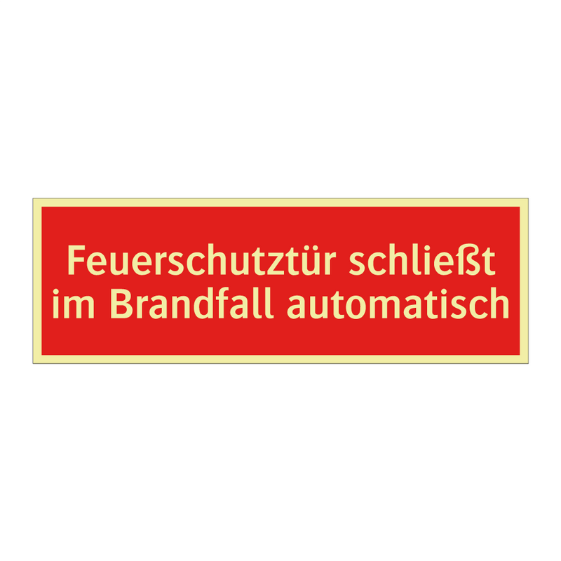 Feuerschutztür schließt im Brandfall automatisch