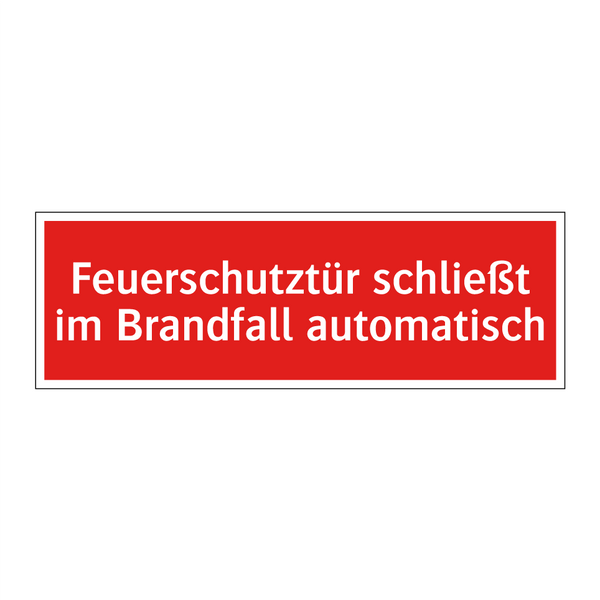 Feuerschutztür schließt im Brandfall automatisch