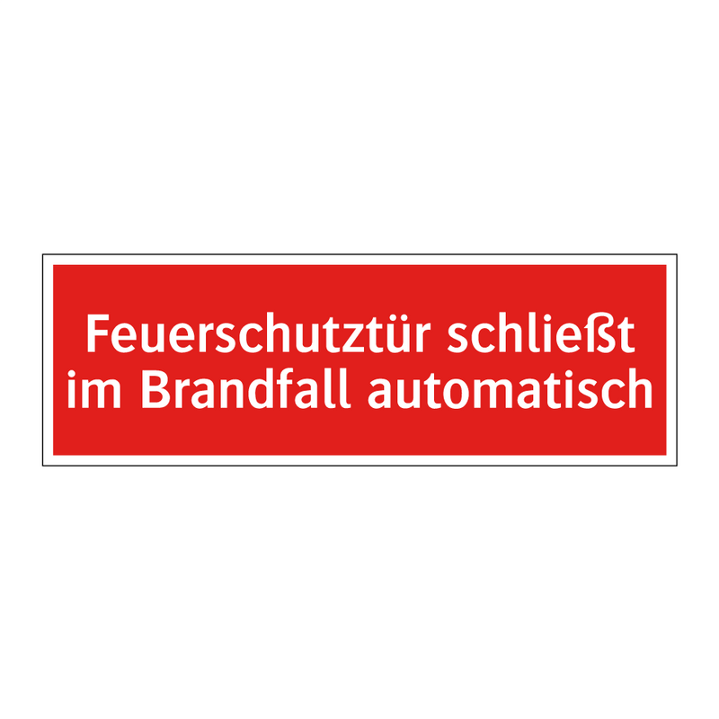 Feuerschutztür schließt im Brandfall automatisch