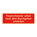 Feuerschutztür sofort nach dem Durchgehen schließen