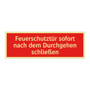Feuerschutztür sofort nach dem Durchgehen schließen