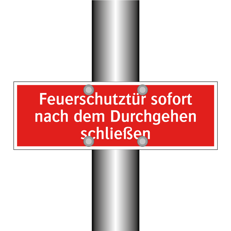 Feuerschutztür sofort nach dem Durchgehen schließen