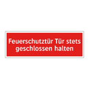 Feuerschutztür Tür stets geschlossen halten