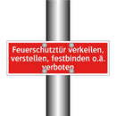 Feuerschutztür verkeilen, verstellen, festbinden o.ä. verboten