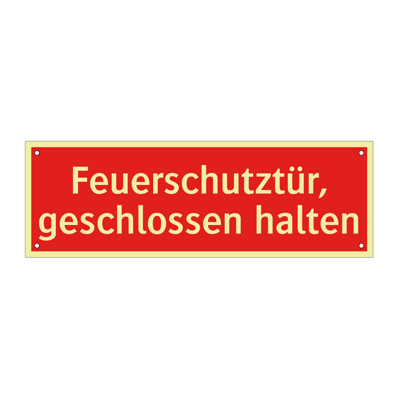 Feuerschutztür, geschlossen halten