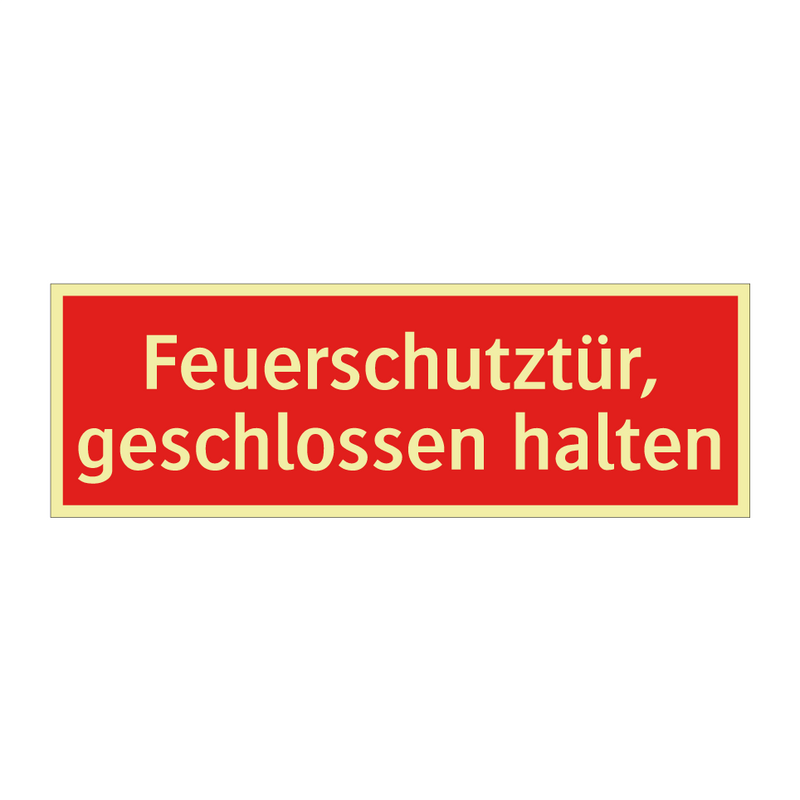 Feuerschutztür, geschlossen halten