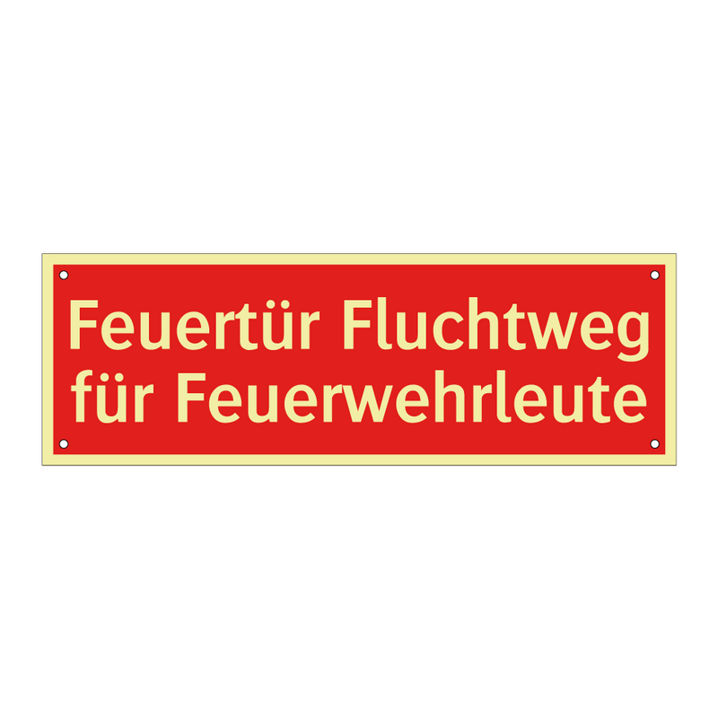 Feuertür Fluchtweg für Feuerwehrleute