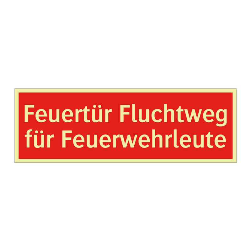 Feuertür Fluchtweg für Feuerwehrleute