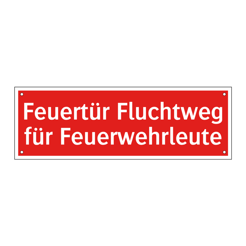 Feuertür Fluchtweg für Feuerwehrleute
