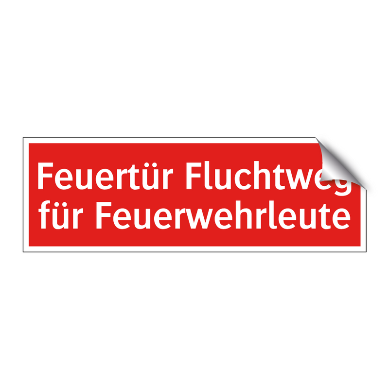 Feuertür Fluchtweg für Feuerwehrleute