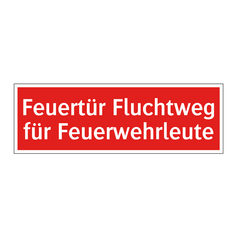 Feuertür Fluchtweg für Feuerwehrleute