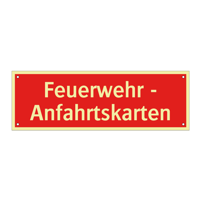 Feuerwehr - Anfahrtskarten