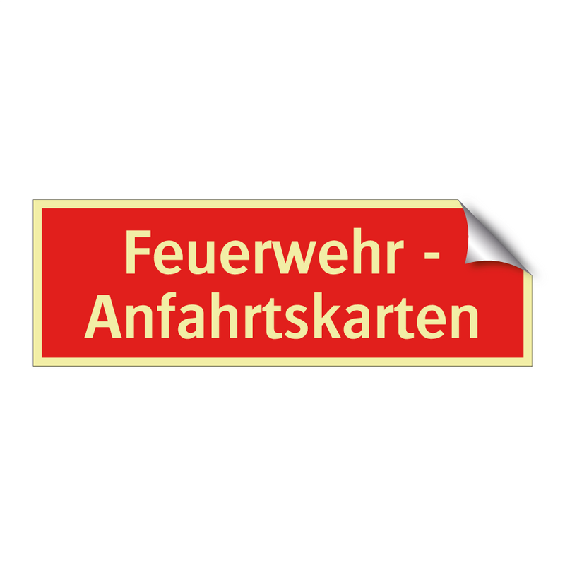 Feuerwehr - Anfahrtskarten