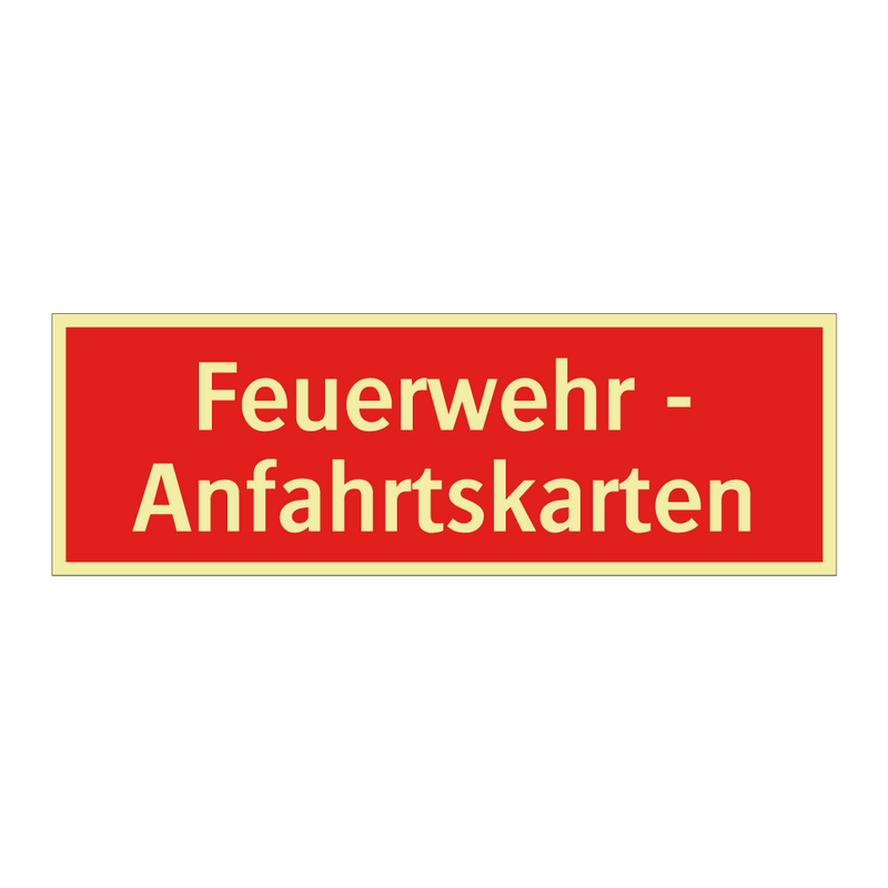 Feuerwehr - Anfahrtskarten