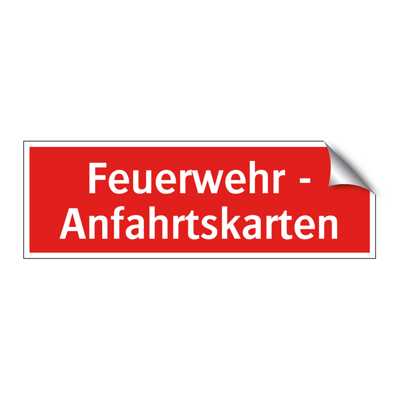 Feuerwehr - Anfahrtskarten
