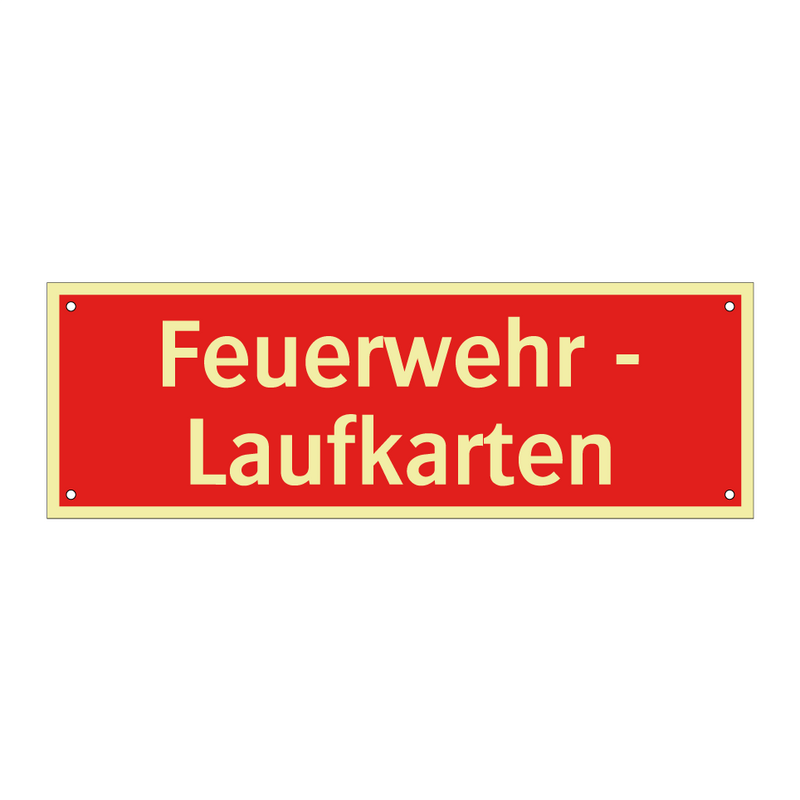 Feuerwehr - Laufkarten