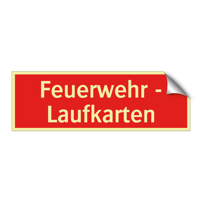 Feuerwehr - Laufkarten