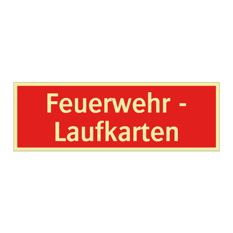Feuerwehr - Laufkarten