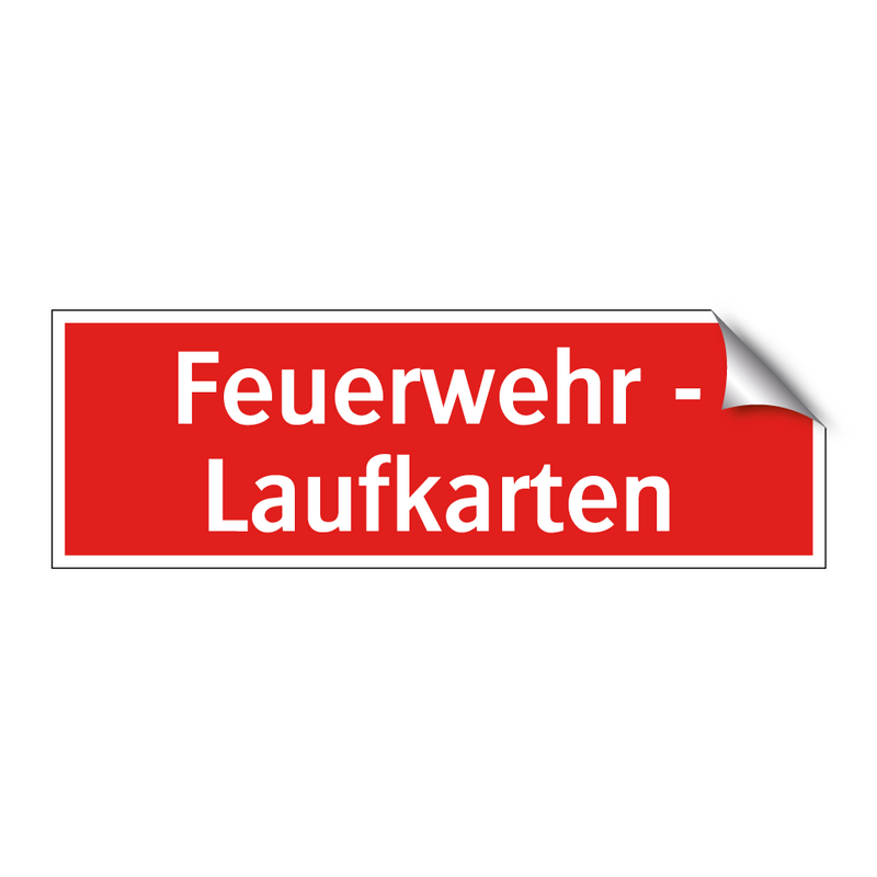 Feuerwehr - Laufkarten
