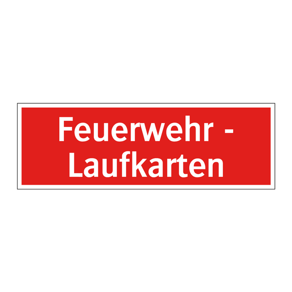 Feuerwehr - Laufkarten