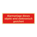 Alarmanlage dieses objekt wird elektronisch gesichert