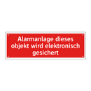 Alarmanlage dieses objekt wird elektronisch gesichert