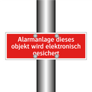 Alarmanlage dieses objekt wird elektronisch gesichert