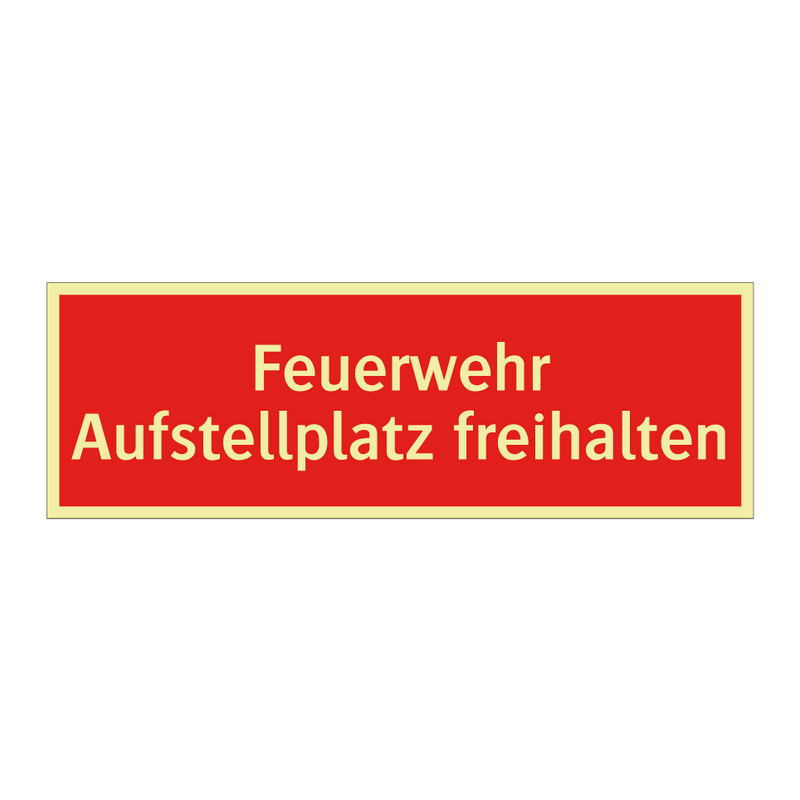 Feuerwehr Aufstellplatz freihalten