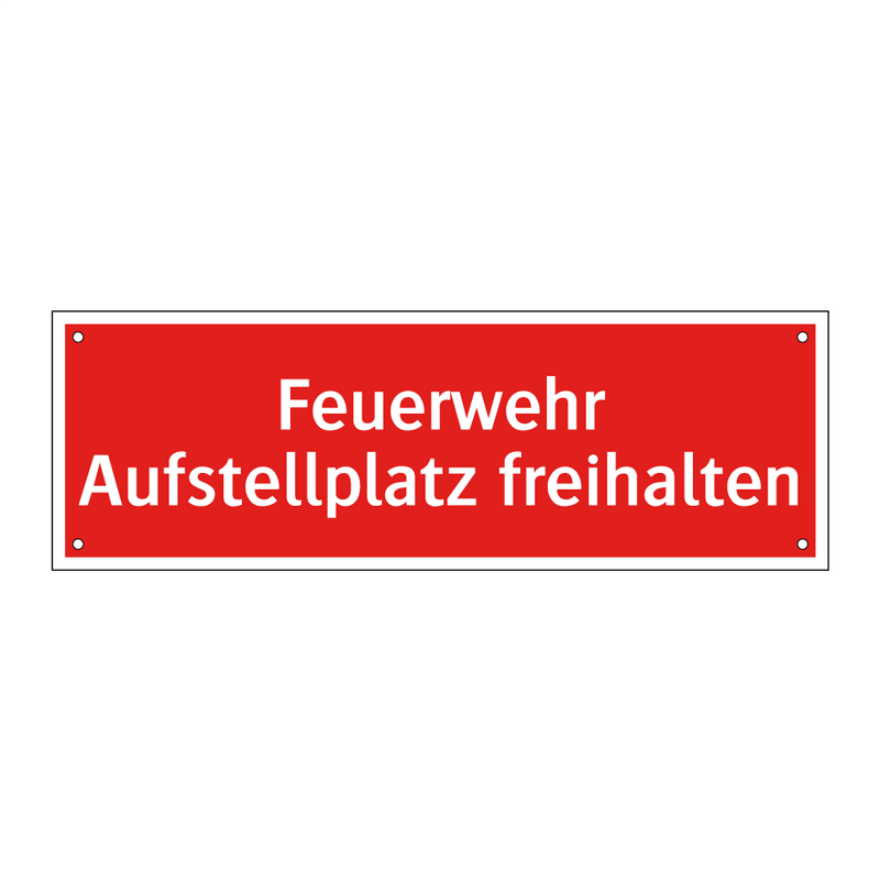 Feuerwehr Aufstellplatz freihalten